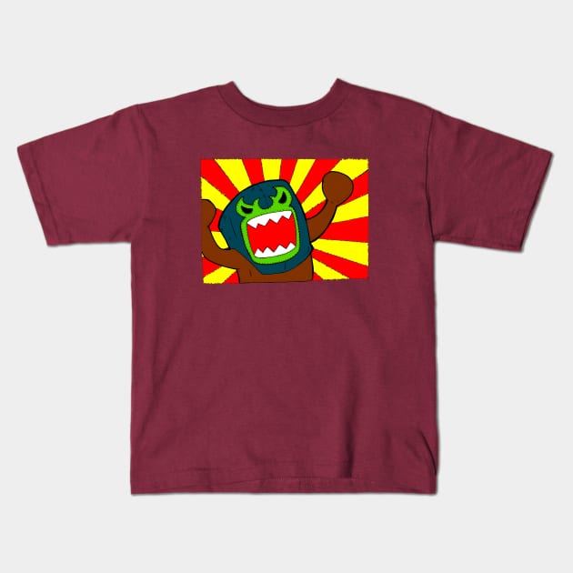 Lucha Domo Kids T-Shirt by oria